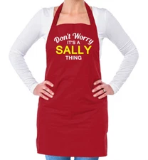 Don't Worry It's a SALLY Thing! Unisex Adult Apron Surname Custom Name Family