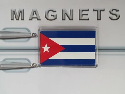 Cuba Flag Fridge Magnet. Caribbean Travel
