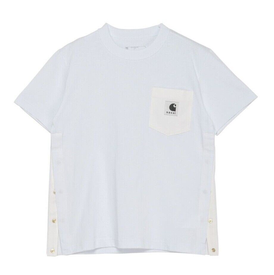 Carhartt x Sacai WIP T-shirt Black White Navy Light Blue 4colors