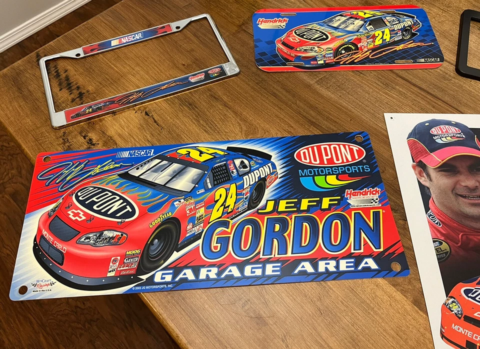 Jeff Gordon #24 DUPONT CHEVROLET License Plates Wall Decor Soft Dice LOT Of 7 - Image 3 of 4