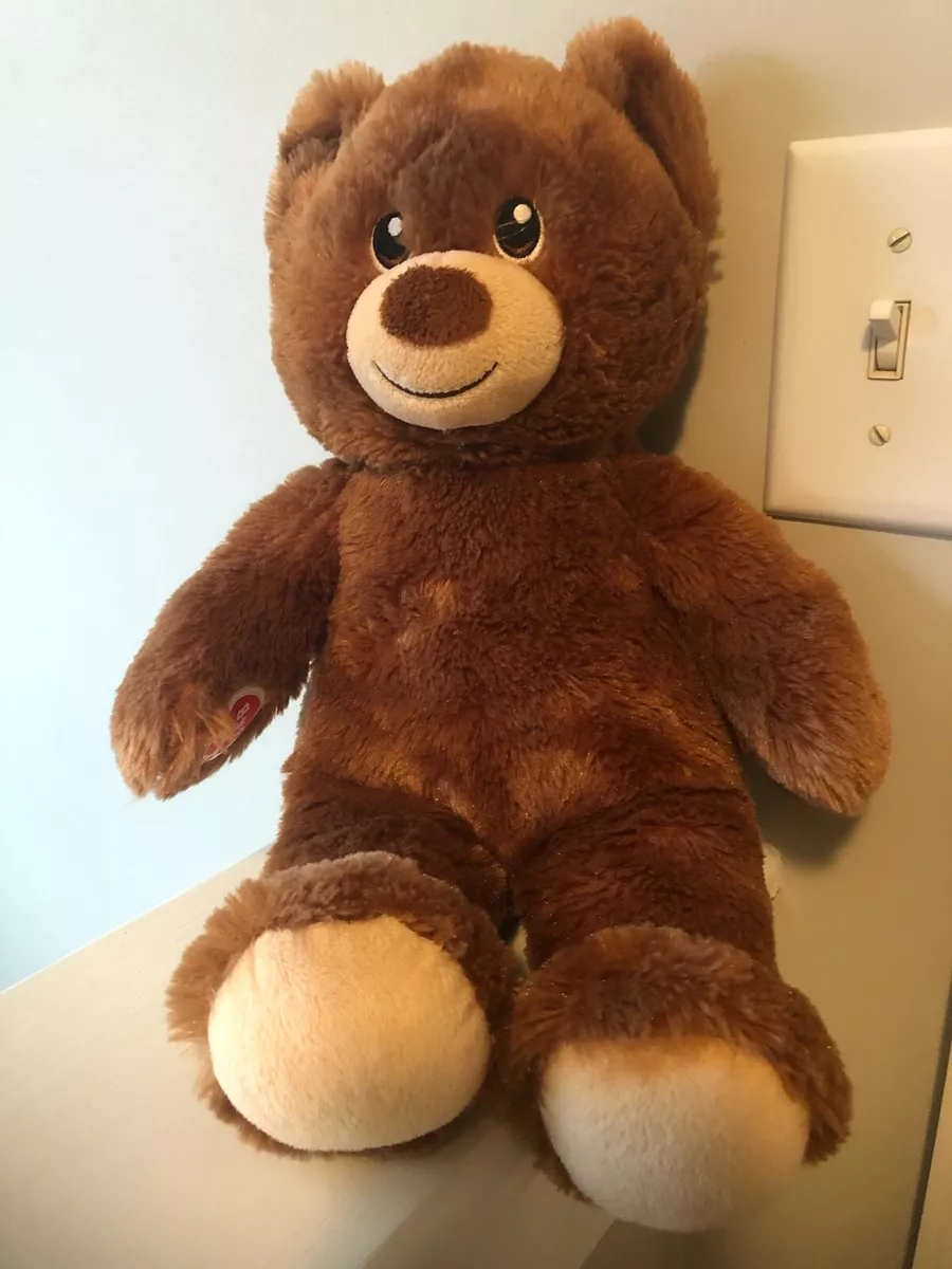 Build A Bear Brown Teddy Bear Stitched Eyes Stuffed Animal Plush Toy