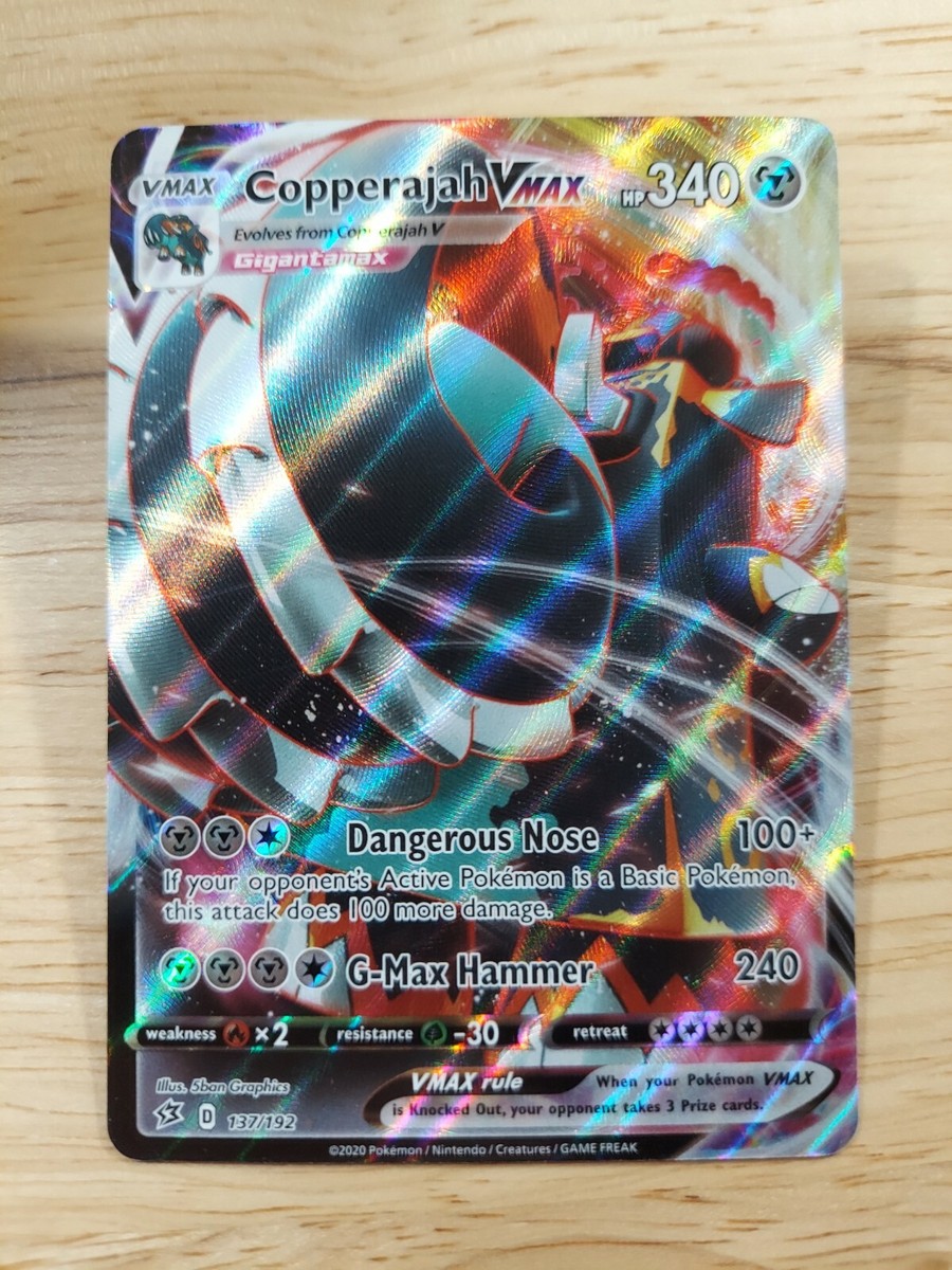 Copperajah Vmax 137/192 Rebel Clash NM Full Art Ultra Rare Pokemon