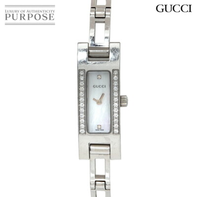 GUCCI 3900L 2P Diamond Ladies Watch From Japan G0503 | eBay