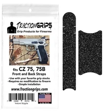 Instant Stipple granulated rubber grip tape for CZ 75, 75B front and back strap