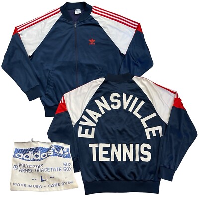 Vintage 80s ATP Adidas Trefoil Tennis Track Arnel Jacket Mens 