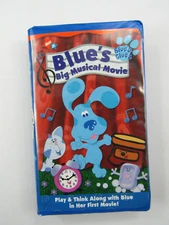 VTG Blues Clues Blues Big Musical Movie VHS Nick Jr Animated Clamshell 2000 Kids
