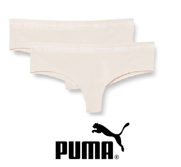Puma - Damen Brazilian Mikrofaser Slip - 2Er Pack - Rose Dust - GrößE Xl / 44-image