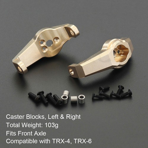 Upgrade Brass Steering Knuckle C-Hub Portal Covers For 1/10 Traxxas TRX4 TRX6 - Imagen 13 de 26