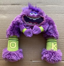 Disney Just Play Monsters University Plush Purple Art Ooze Ma Capa "OK" 8"