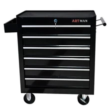 6 Drawers Rolling Tool Cart Tool Box Storage Cabinet Steel Lockable Tool Chest