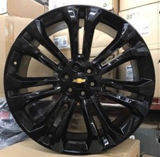 22 Inch Chevy Ck159 Gloss Black Wheels Sierra Silverado Yukon Escalade Rims