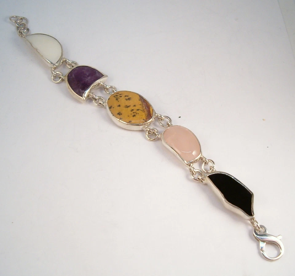 Bracciale in Argento 925 con Pietre Dure naturali - Braccialetto - Immagine 4 di 4