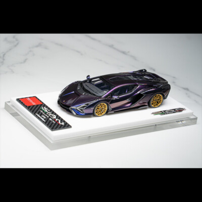 Make Up 1:43 Lamborghini Sian FKP 37 2019 Blu Hal Diecast Car Model EM533SC
