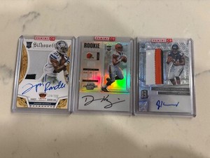 autographed collectors football cards joseph randale deshone kizer jordan howard