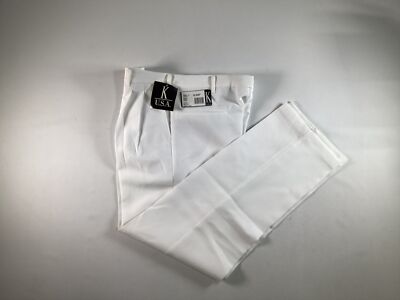 Boys K USA White Husky Dress Pants 32x29 NEW