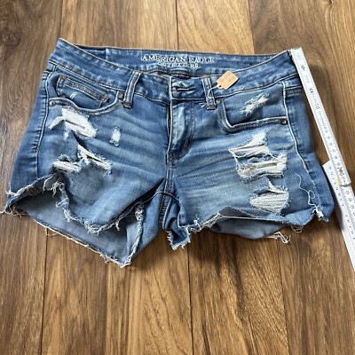 American Eagle Outfitters Shorts Denim Super Low Shortie Gr. 36/38 US 6 Wie NEU