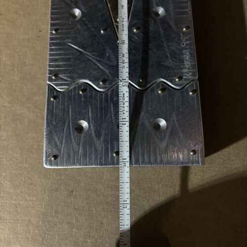 1999 signierte Thom Wheeler Wandskulptur Plakette Kunst - Aluminium Kupfer Türkis - Bild 8 von 9