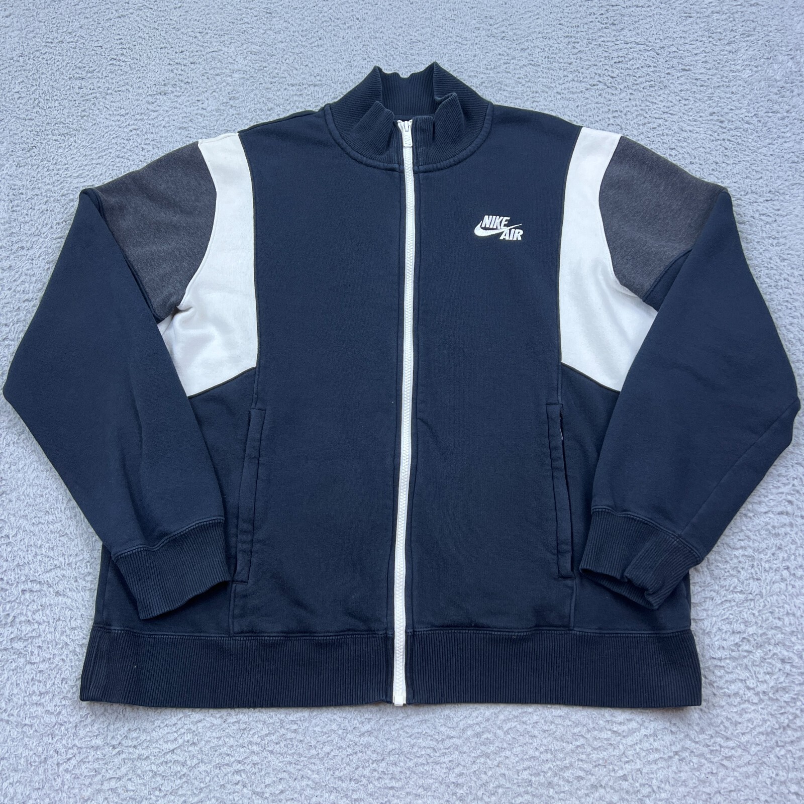 SACAI X NIKE Nike Air Jordan Giacca Uomo XL Nero Warm Up Basket Essentials Pile Zip