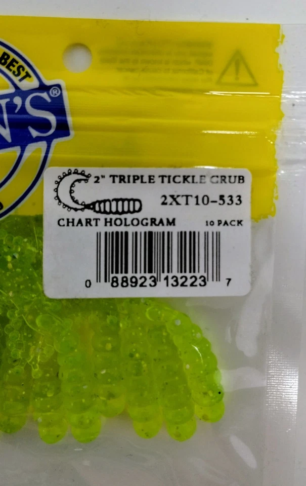 Holograma de tabla de grub triple cosquillete de 2 pulgadas de Kalin Foto 2 de 4