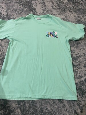 Teddy Fresh T Shirt  Green  Multi Color Logo Size Large