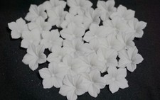 30 Zuckerblumen Bl&uuml;ten Tortendeko Feier Taufe Geburtstag Hochzeit Fondant wei&szlig;