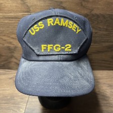 1980s USS Ramsey US Navy Frigate Veterans Hat Snap Back Large made in USA