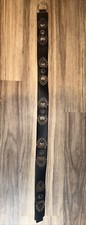 Chicos Vintage Black Leather Embellished Belt Medium