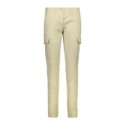 CMP Damen Hose lang Hose WOMAN LONG PANT beige elastisch Unifarben Stretch