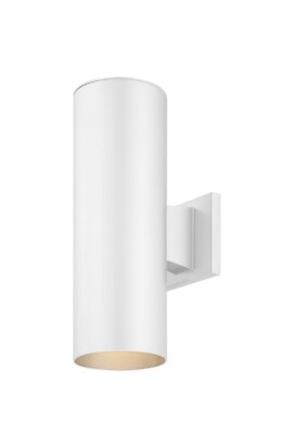 Volume Lighting Medium 2 White Aluminum Integrated LED Wall Mount Cylinder 