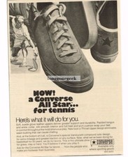 1971 Converse All Star Tennis Shoes Sneakers Vintage Print Ad 