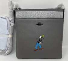Disney X COACH Goofy Grey Kitt Crossbody Bag Purse