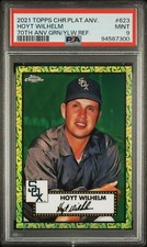 2021 Hoyt Wilhelm Topps Chrome Platinum Anniversary #623 Green/Yellow /99 PSA 9
