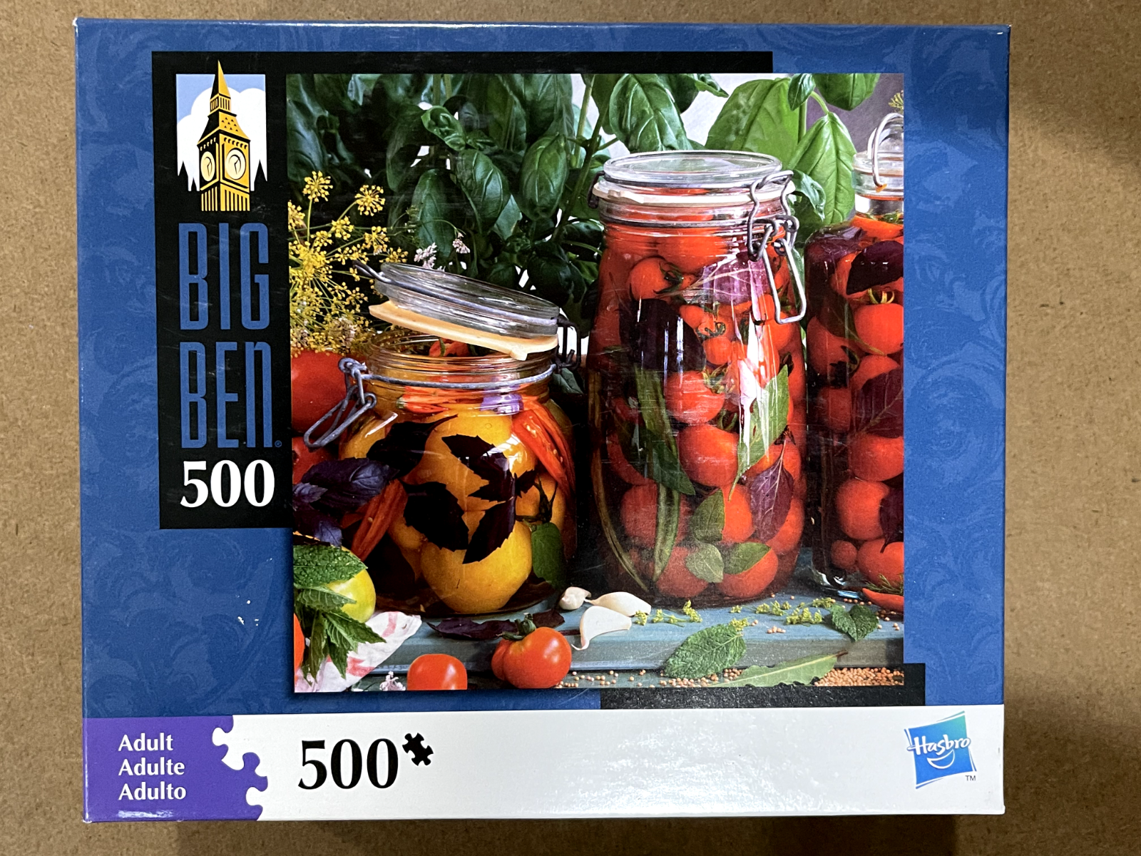 Hasboro 500 piece puzzle of Jarred Fruit
