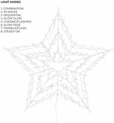 Estrella De Navidad LED Multicolor – 100 Luces, Silueta 50x50 Cm Para Ventana O Pared
