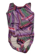 unbranded Girl's Gymastics Leotard Size 7/8 Geometric Pattern - EUC Unitard LEO