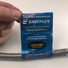 Faucet Sink Supply Line Stainless Braided 3/8" Compression X 1/2" X 16" 6 PACK