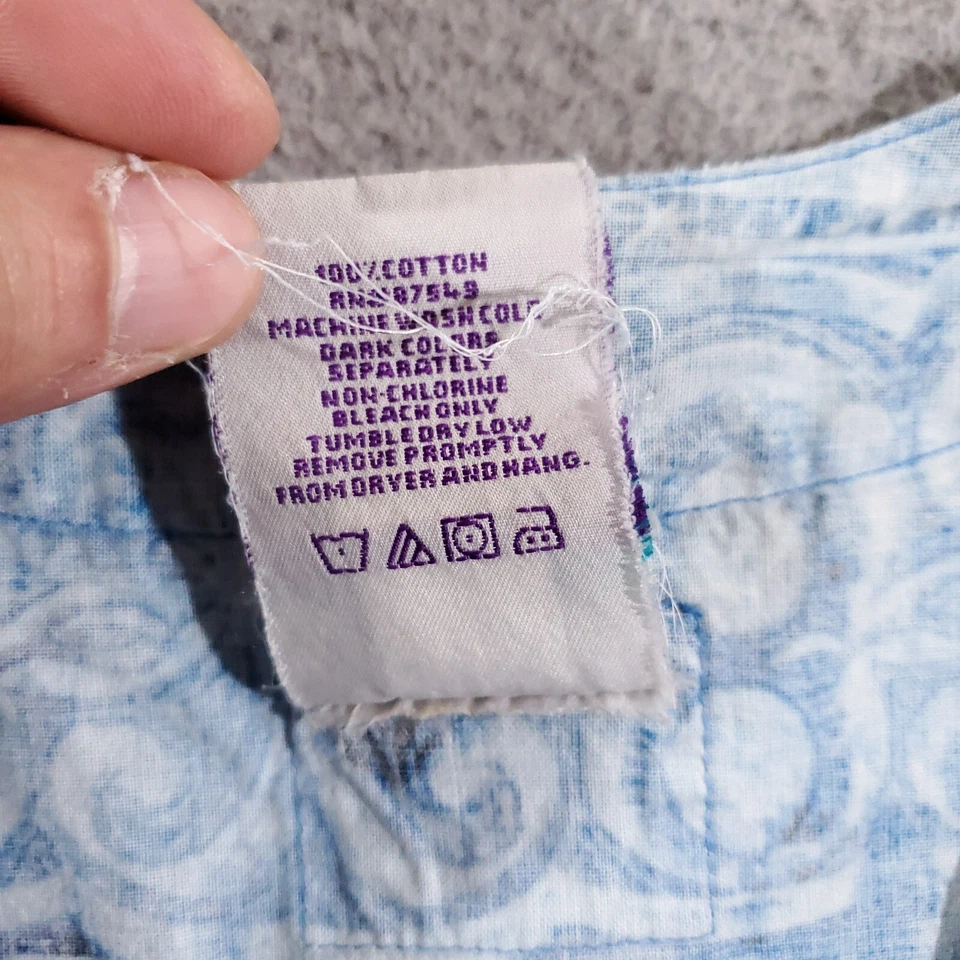 Scrubs бренд скрабы рубашка женщин маленький синий кнопка спереди медицинская униформа Топ - Изображение 3 из 4