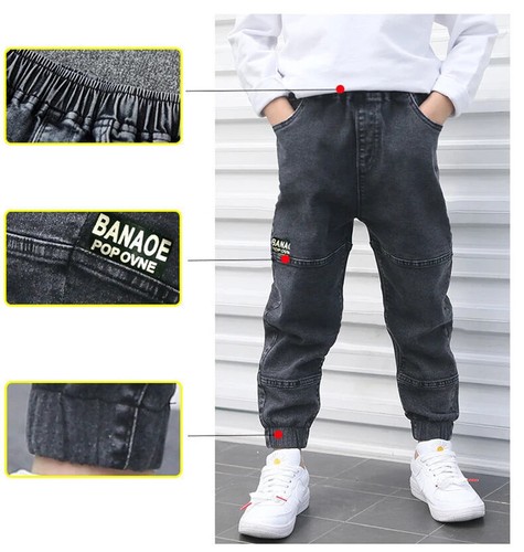 Boys Jeans Pants Child Denim Long Pants Clothes 4-11 Years Kids Casual Boy Jeans - Picture 21 of 29