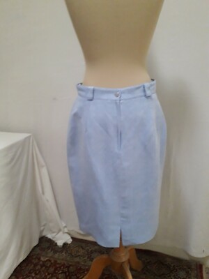 Jupe Droite Electre En Lin Et Viscose - Taille L Bleu Pervenche - Printemps/été - Occasion Très Bon état