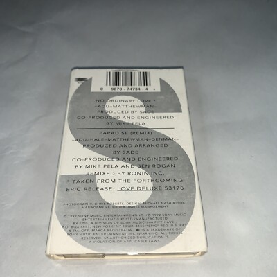 Rare Vintage 1992 Sade No Ordinary Love Cassette | eBay