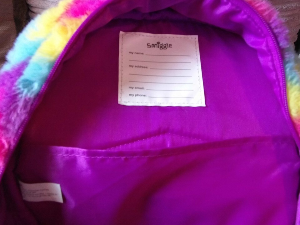 Kids Smiggle Fluffy Bunny Adjustable Back Pack/Rucksack eBay