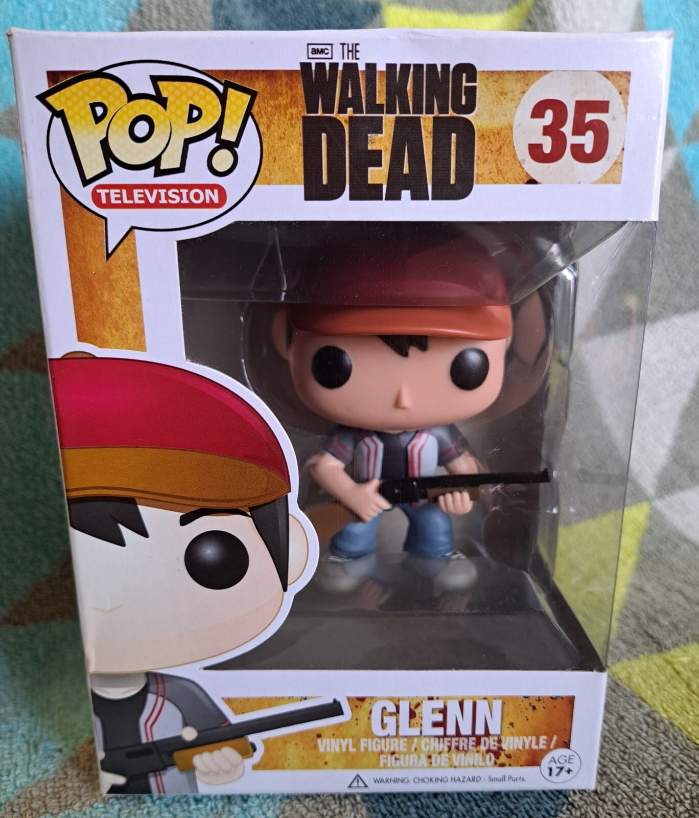 Glenn Pop 35 - The Walking Dead Funko Pop! Vinyl 2014 Vaulted + Protector