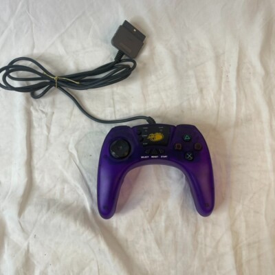 Mad Catz PS1 Controller Purple Transparent Turbo Slow Motion Vintage PlayStation