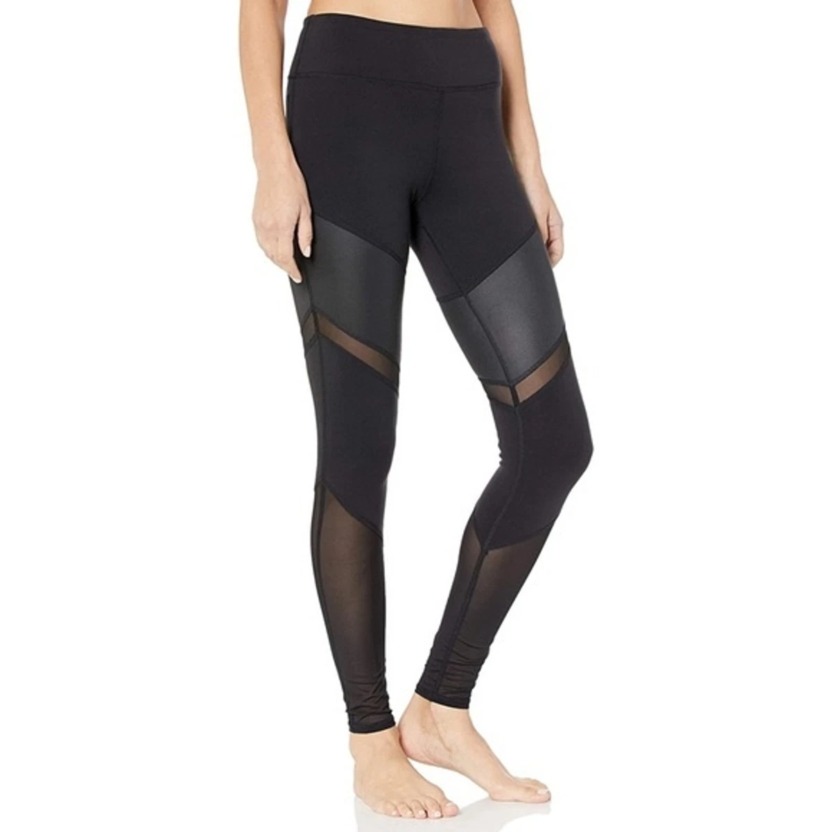 Alo Yoga Black Sheila Leggings Mesh Panels Size X-small Activewear