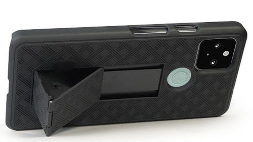 Noir Étui Béquille Housse + Clip Ceinture Holster Support pour Google Pixel 4a - Photo 8 sur 10