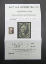 nystamps US Stamp # 9 x 1 Used $600 APS Cert Magenta Pen O16x852