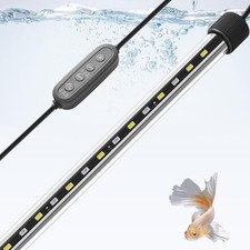 10W LED Fish Tank Light with Timer, Submersible Aquarium Light, 24/7 Mode Sun...