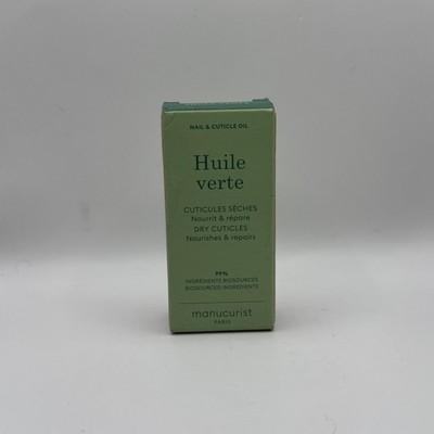 Manucurist Huile Verte Green Nail & Cuticle Oil, .51oz, NEW FREE SHIPPING!
