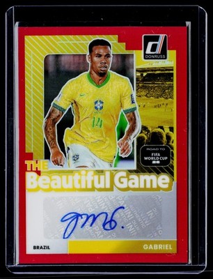 2025-26 Panini Donruss Road to FIFA WC Gabriel Beautiful Game Auto - Red #/49