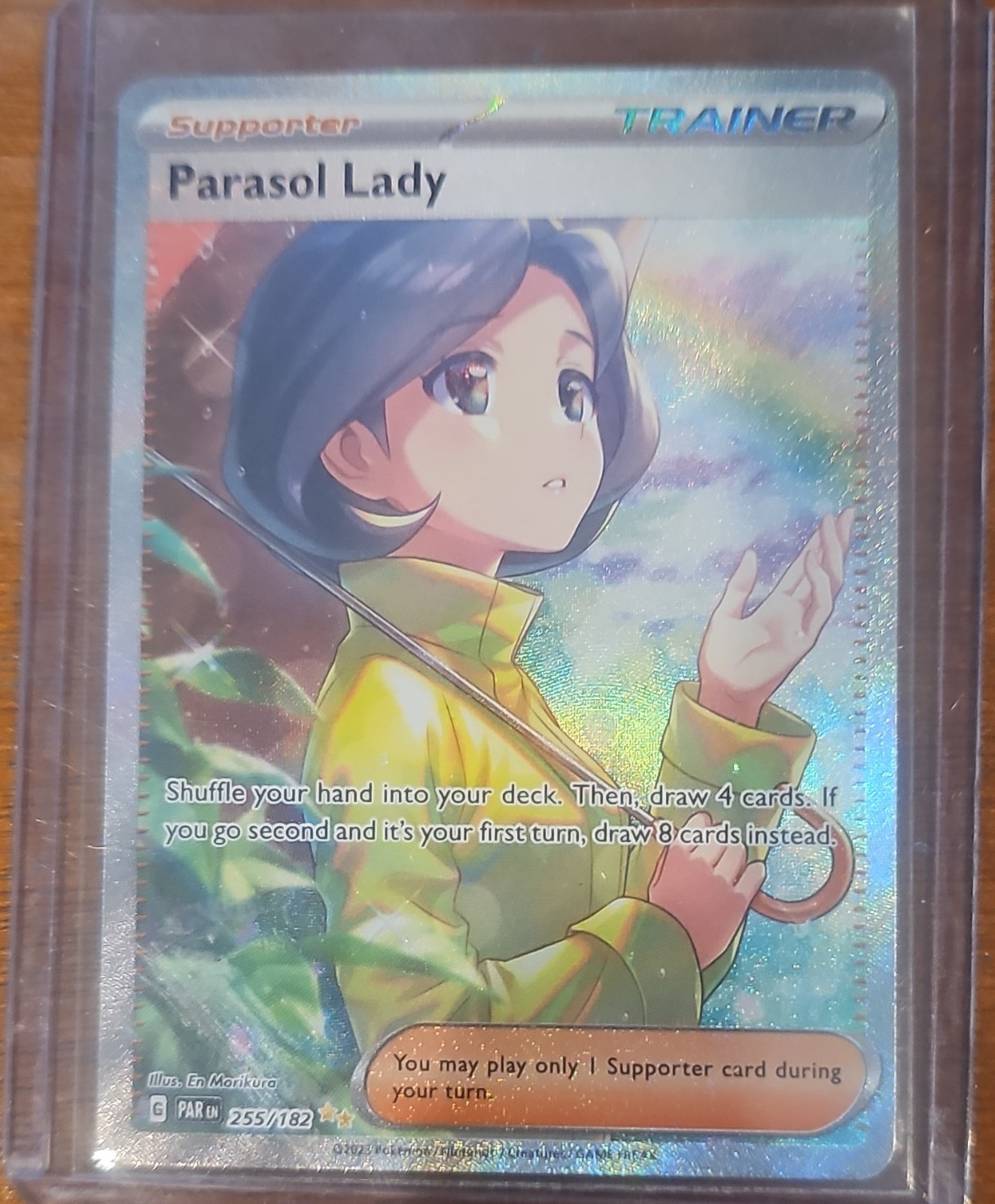 Pokémon TCG Parasol Lady Special Illustration Rare 255/182 SV04 Full Art Holo EN
